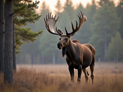 Moose sighting during wildlife tour at Cedar Meadows in Timmins
