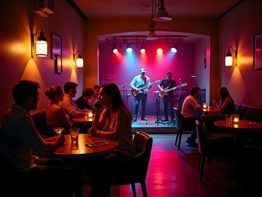 Live jazz performance at Jazz Corner in Hilton Head with elegant couples enjoying the music