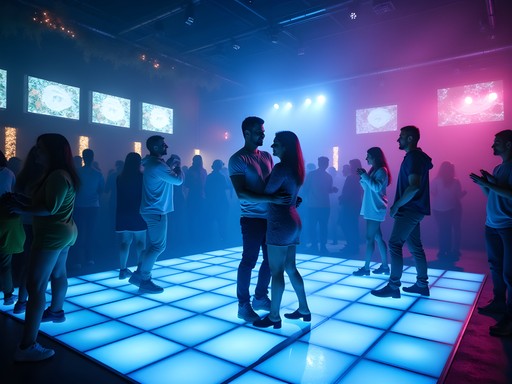 Energy-generating dance floor at Mountain Groove nightclub in Morgantown