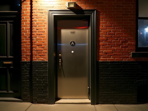 Unmarked speakeasy entrance in Lower East Side Manhattan