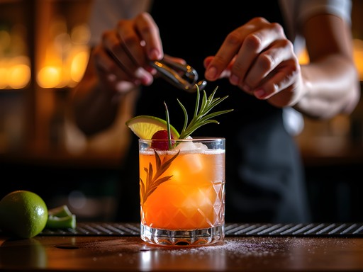 Craft cocktail being prepared at a hidden speakeasy bar in Virginia Beach