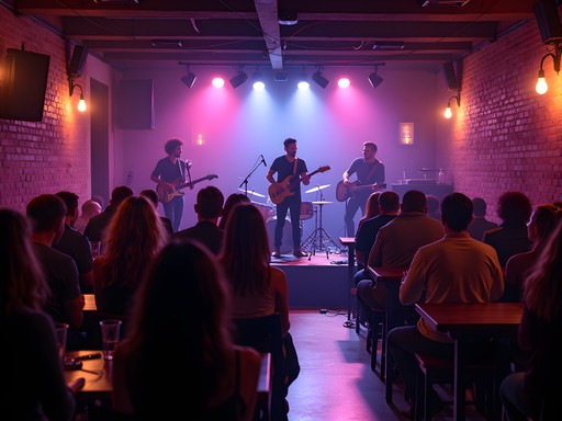 Intimate live music performance at a Wichita venue with engaged audience