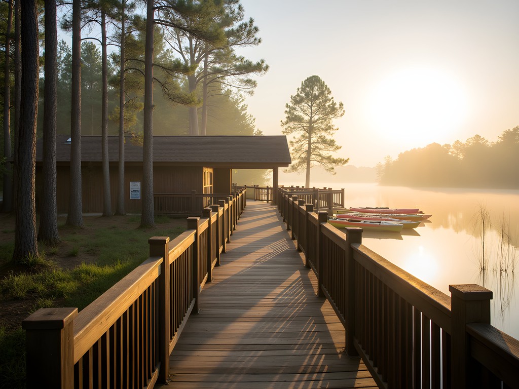 Great Dismal Swamp National Wildlife Refuge Visitor Center entrance with kayak launch point