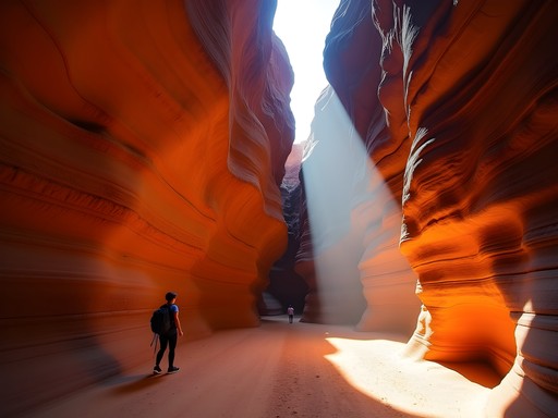 Narrow slot canyon section of Canyon des Rats trail in Isalo National Park