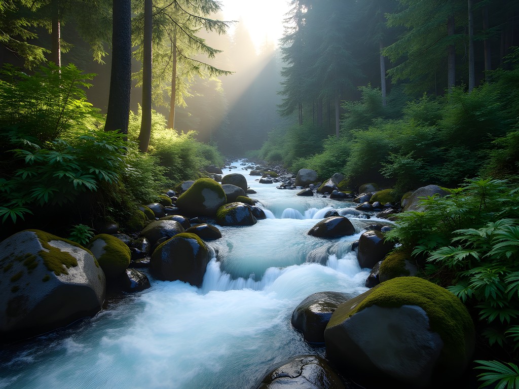 Perseverance Trail following Gold Creek through lush temperate rainforest in Juneau