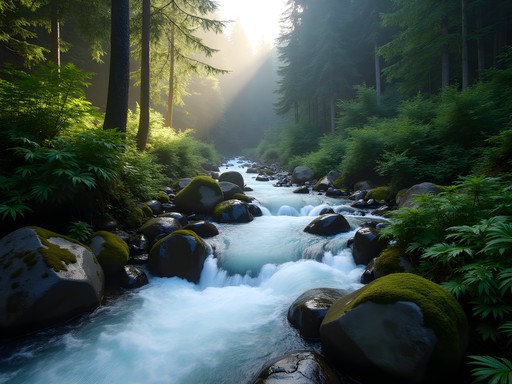 Perseverance Trail following Gold Creek through lush temperate rainforest in Juneau