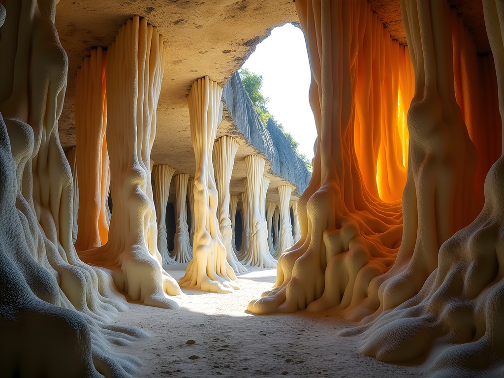 Spectacular calcite formations in Gcwihaba Caves, Botswana