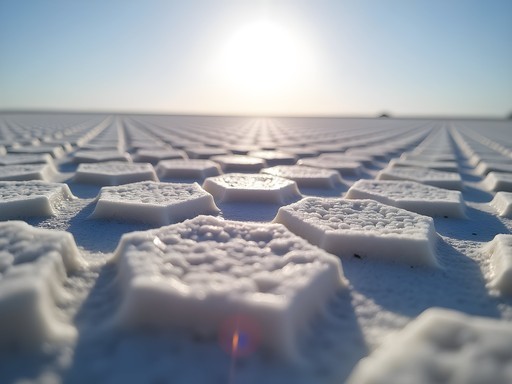 Unique salt crystal formations on the Makgadikgadi Pans in Botswana