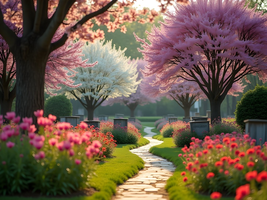 Colorful spring blooms at Old Bethel Gardens in Olive Branch, Mississippi