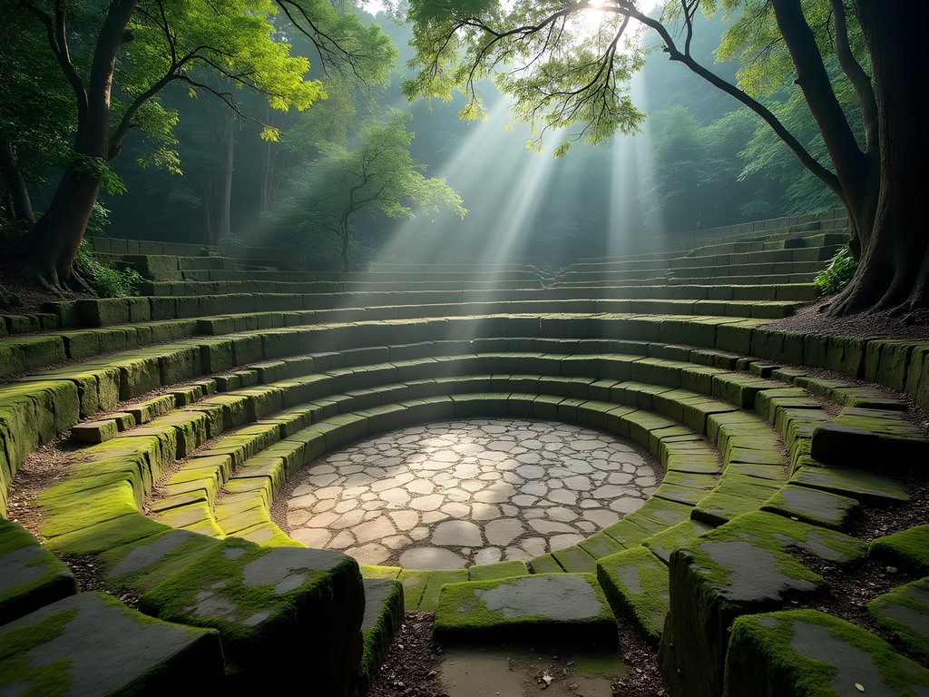 Ancient stone terraces at Pueblito archaeological site in Tayrona National Park Colombia