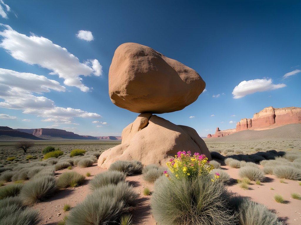The 40-ton Balanced Rock formation near Twin Falls, Idaho