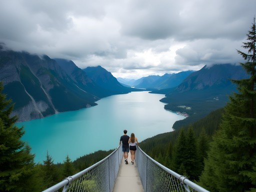Panoramic view of Howe Sound from the Sea to Sky Gondola viewing platform