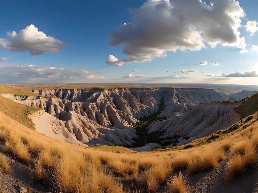 Dramatic badlands vista from secluded section of Maah Daah Hey Trail