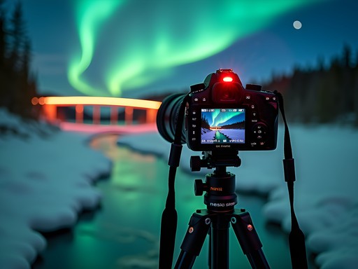 Camera setup for Northern Lights photography in Nome, Alaska