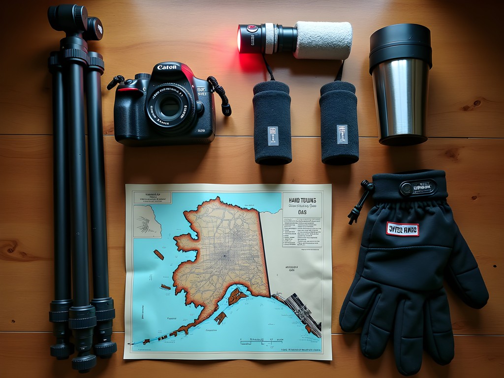 Winter photography gear preparation for Northern Lights in Nome, Alaska