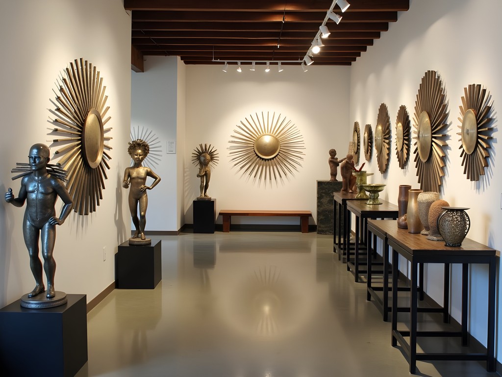 Distinctive metal sculptures and art pieces at Don Drumm Studios in Akron