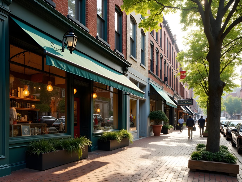 Charming boutique storefronts in Virginia-Highland neighborhood of Atlanta