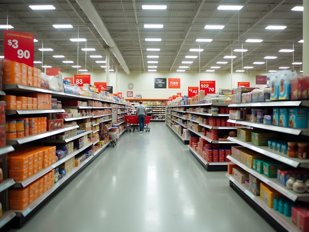 Shopping cart filled with bargain finds and discount items in Bartlett Tennessee