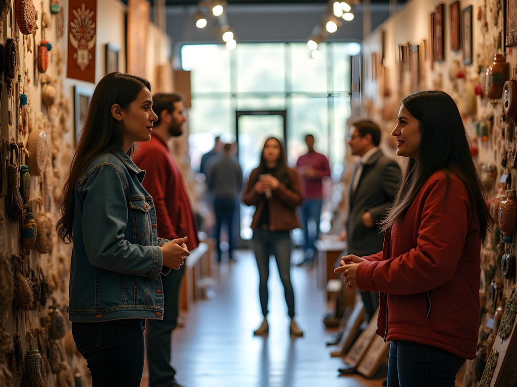 Indigenous artists selling traditional crafts at Bentonville makers market