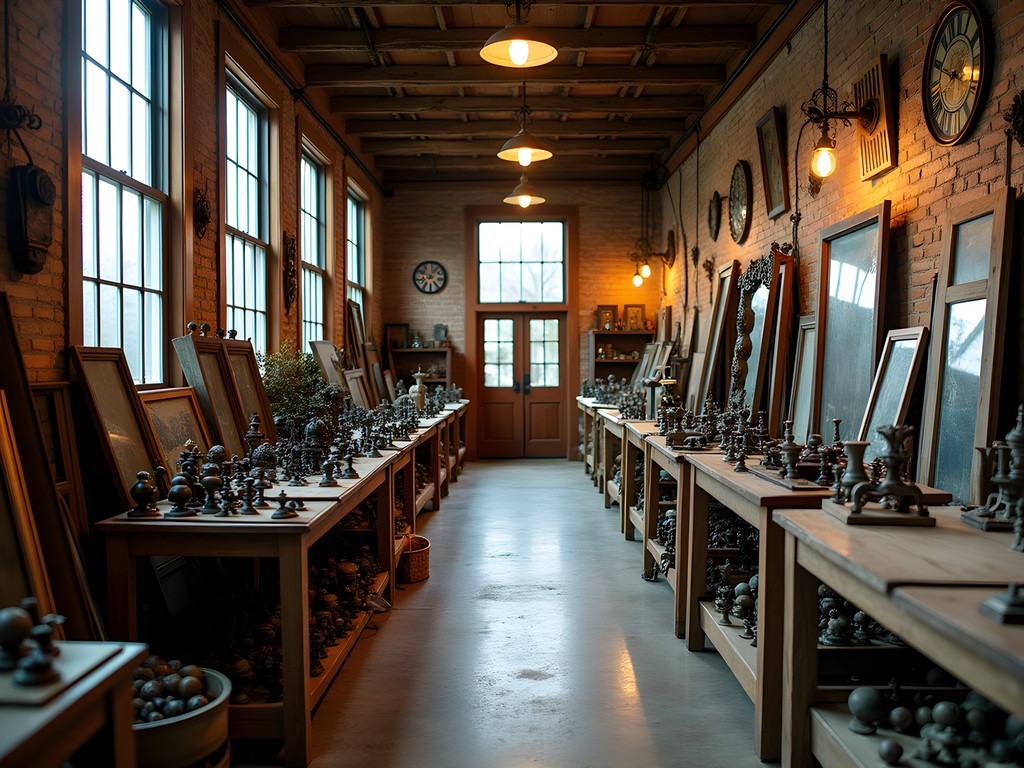 Architectural salvage items at Bridgeport Salvage Company