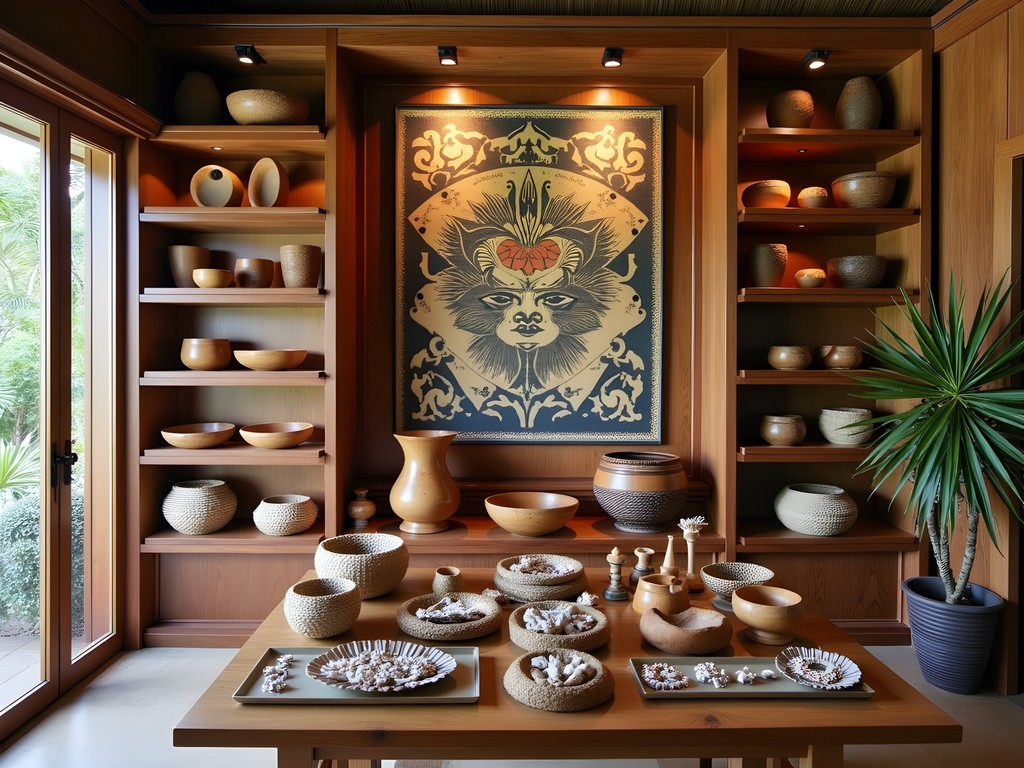 Elegant resort boutique displaying high-quality Fijian crafts on the Coral Coast
