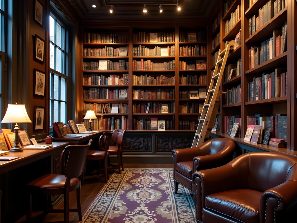 Interior of atmospheric vintage bookshop in Edinburgh's Old Town