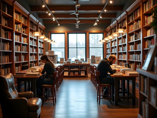 Person browsing books in a cozy independent bookstore at Grand Cities Mall