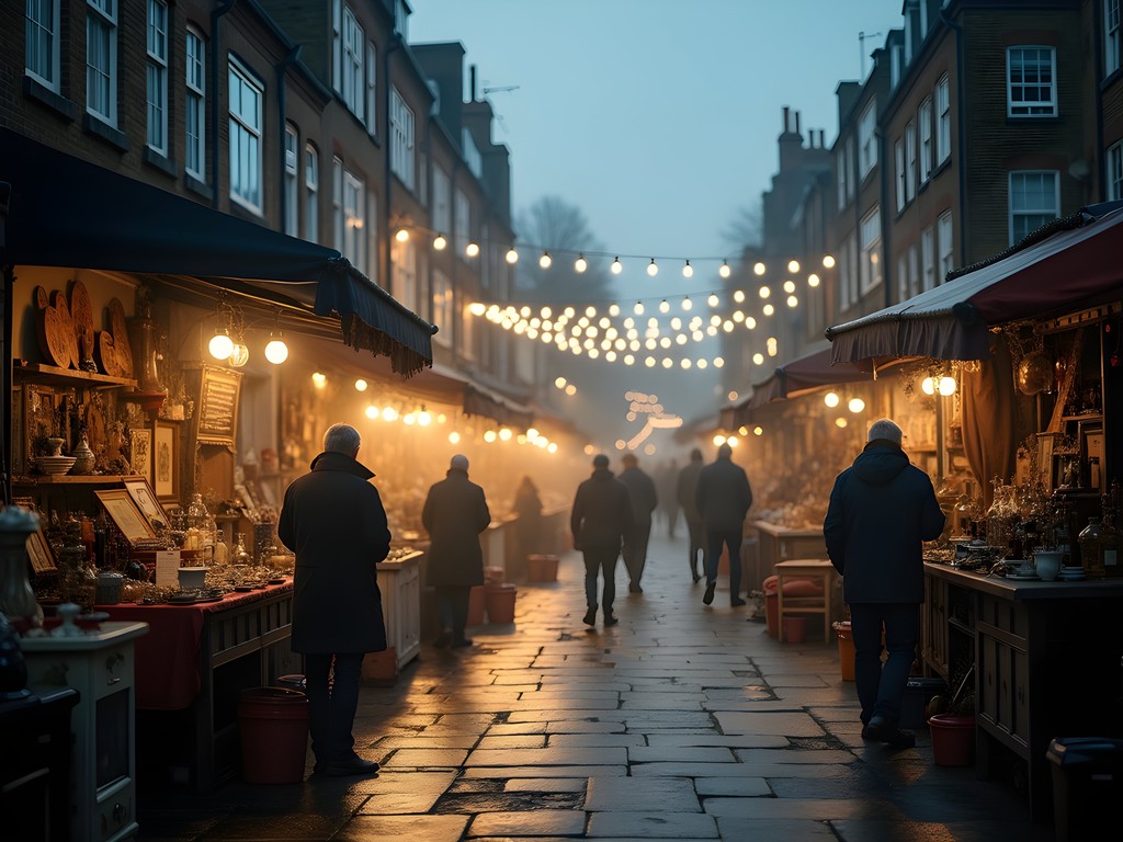 Early morning treasure hunting at Bermondsey Antique Market with dealers and collectors
