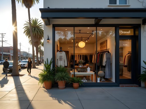 Stylish boutique storefront on Abbot Kinney Boulevard in Venice Beach