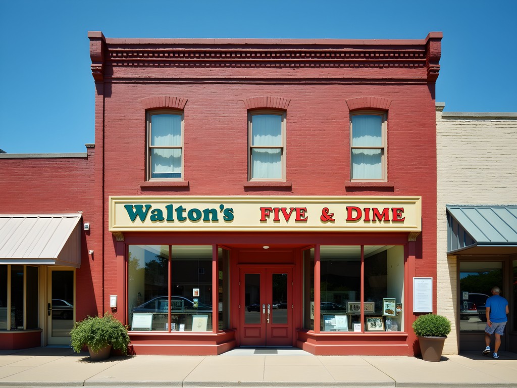 Walmart Museum in Rogers Arkansas showing original Sam Walton five and dime store exterior