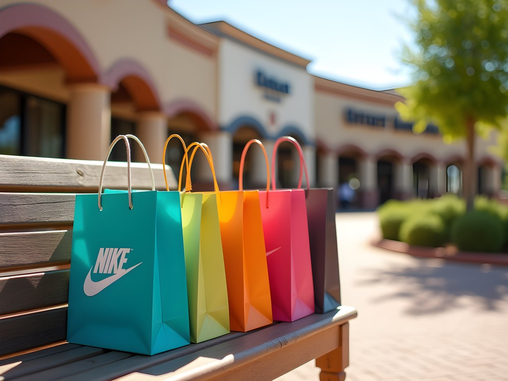 Shopping bags from premium outlet stores at The Outlets at Pinnacle Hills in Rogers Arkansas