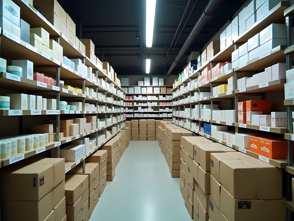 Wholesale beauty products displayed in Dongdaemun Beauty Town