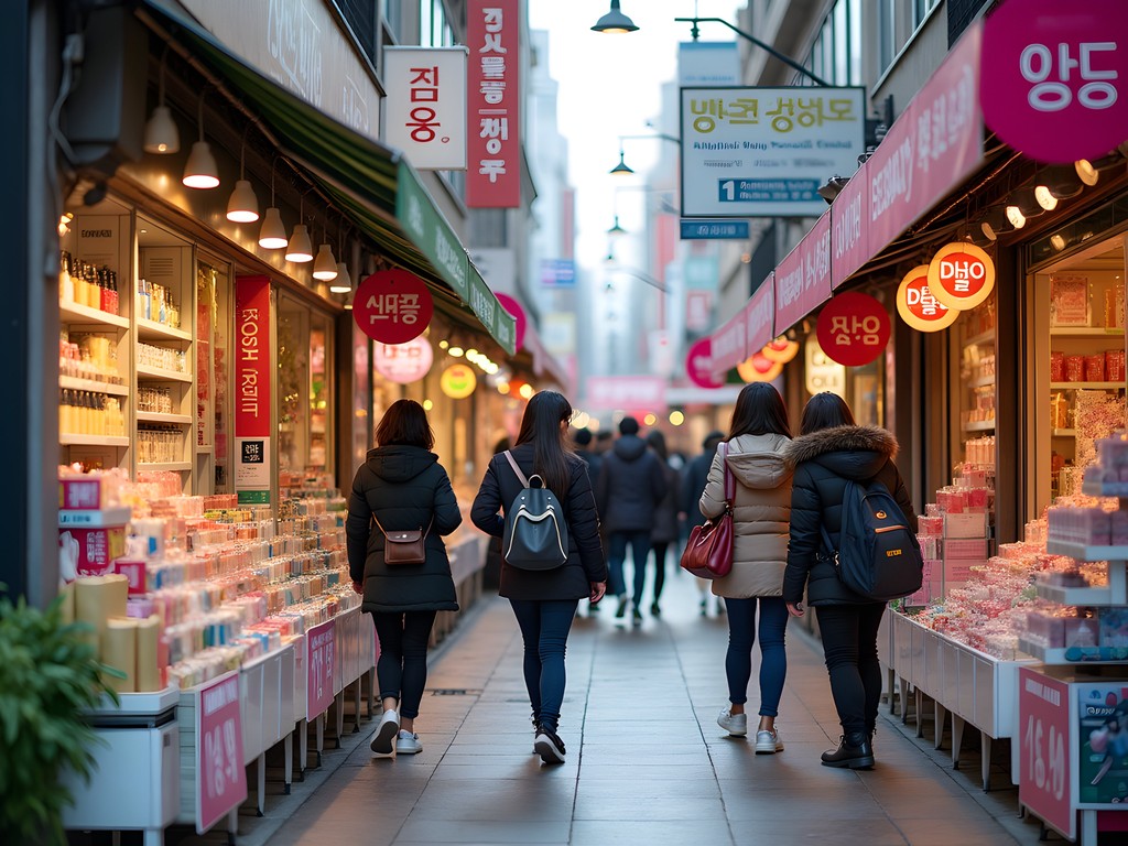 Budget beauty shopping street near Ewha Women's University