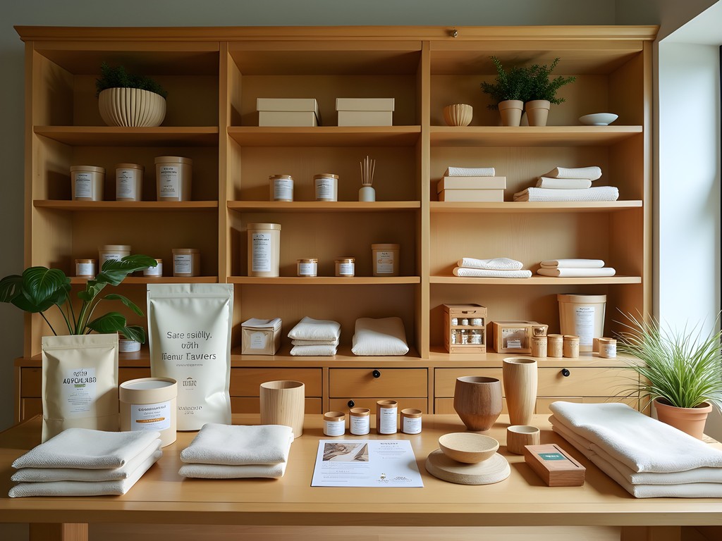 Eco-friendly luxury retail display with sustainable Vermont products