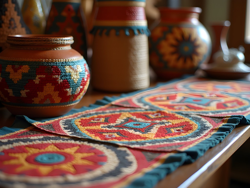 Display of authentic Seminole and Miccosukee crafts at a Tallahassee cultural shop