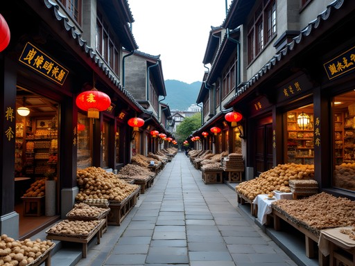 Historic shophouses and traditional stores along Dihua Street in Taipei