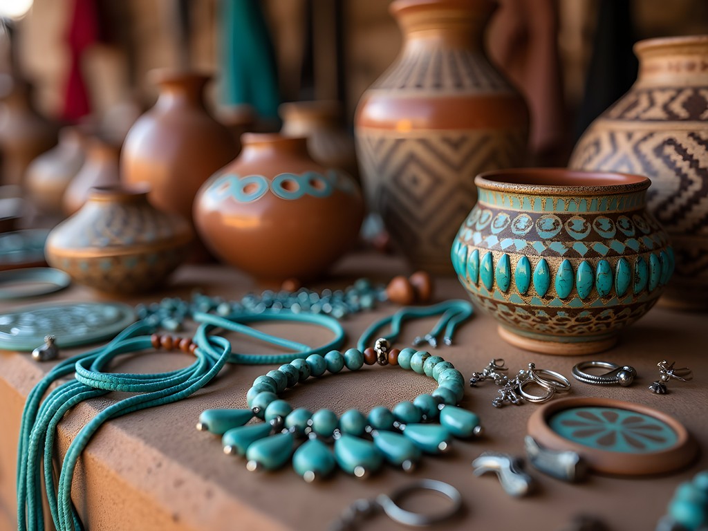 Native American artisan market in Farmington showcasing traditional crafts and jewelry