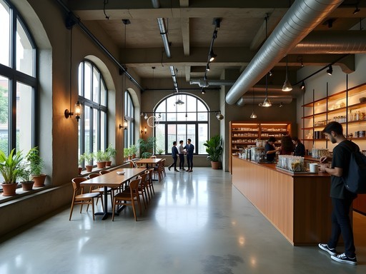 Stylish interior of APW Bangsar creative complex with industrial design elements and independent boutiques