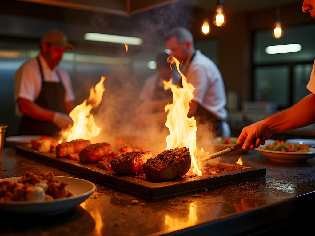 Traditional Argentine open-flame cooking at Siete Fuegos restaurant in Valle de Uco