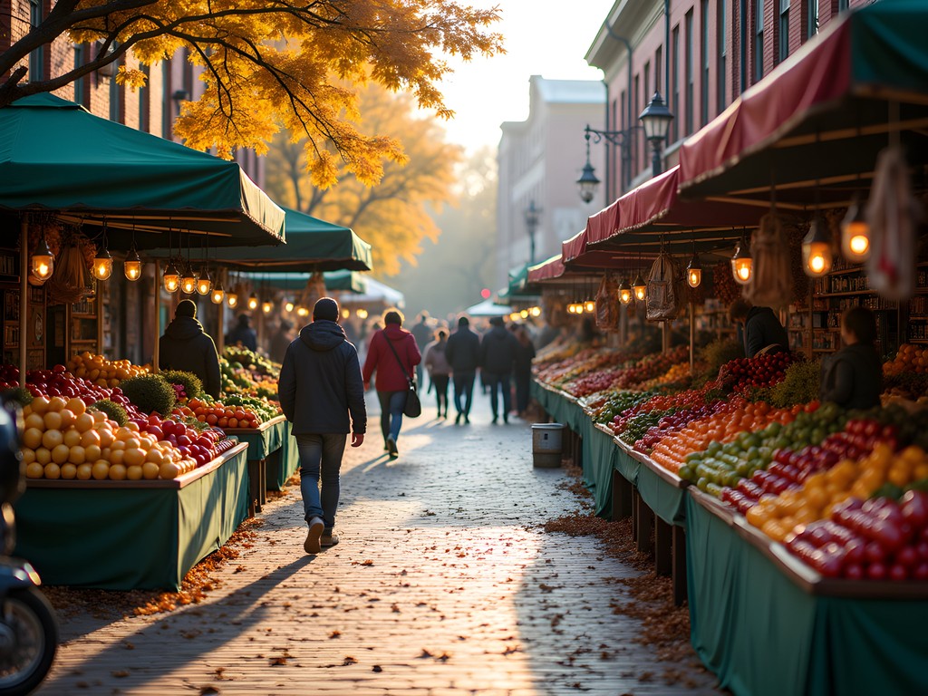 Woman shopping for fresh produce at historic Soulard Farmers Market in St. Louis