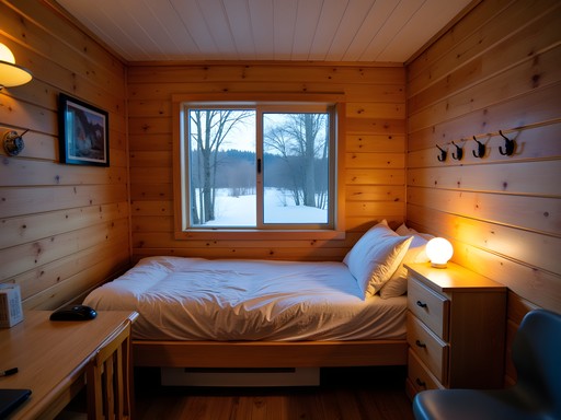 Cozy budget accommodation in Yellowknife with aurora view