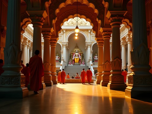 Evening ceremony at the Hindu Temple of Delaware near Bear