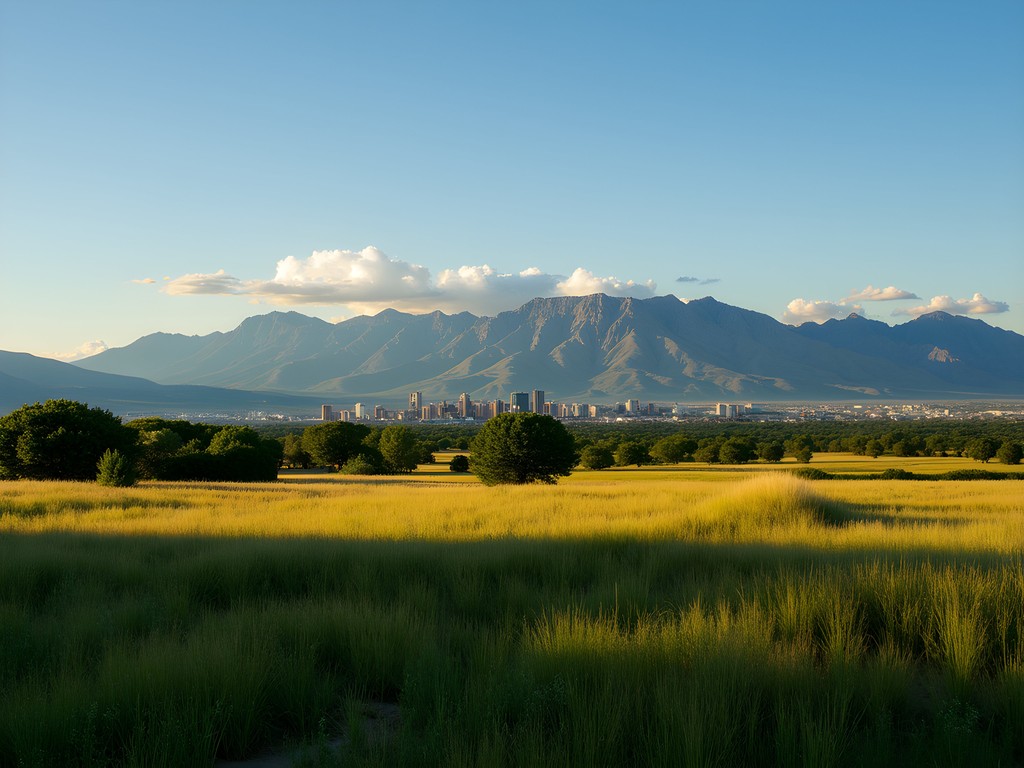 Billings skyline with dramatic Beartooth Mountains backdrop