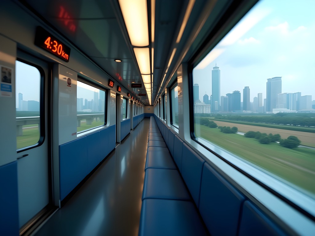 Shanghai Maglev train with speed display showing 430 km/h