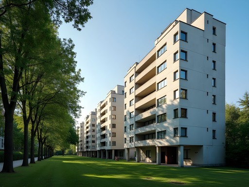Modernist apartment buildings in Hansaviertel showing mid-century architectural principles