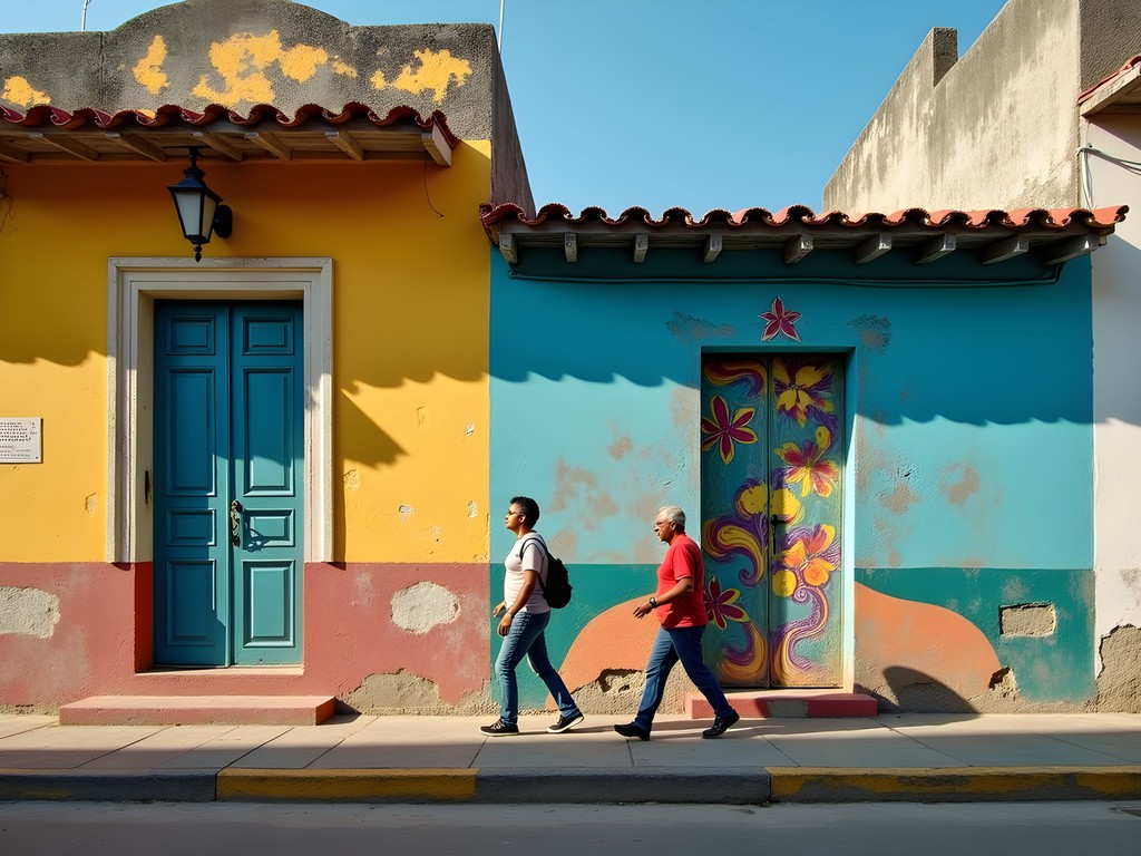 Colorful street art murals in Getsemaní neighborhood of Cartagena