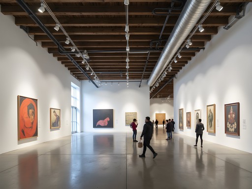 Contemporary art installation in a converted warehouse space at Alserkal Avenue