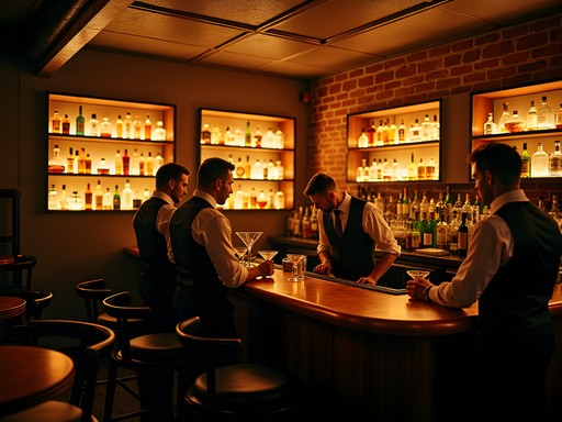 Atmospheric hidden speakeasy bar in Edmonton with vintage decor and craft cocktails