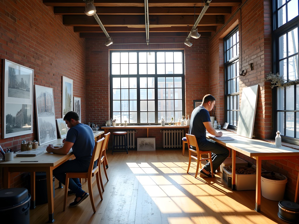 Artist studios and gallery space inside The Millworks in Harrisburg's Midtown