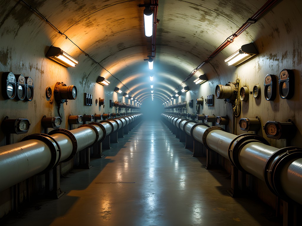 Underground steam tunnel network beneath Kansas City's Hospital Hill